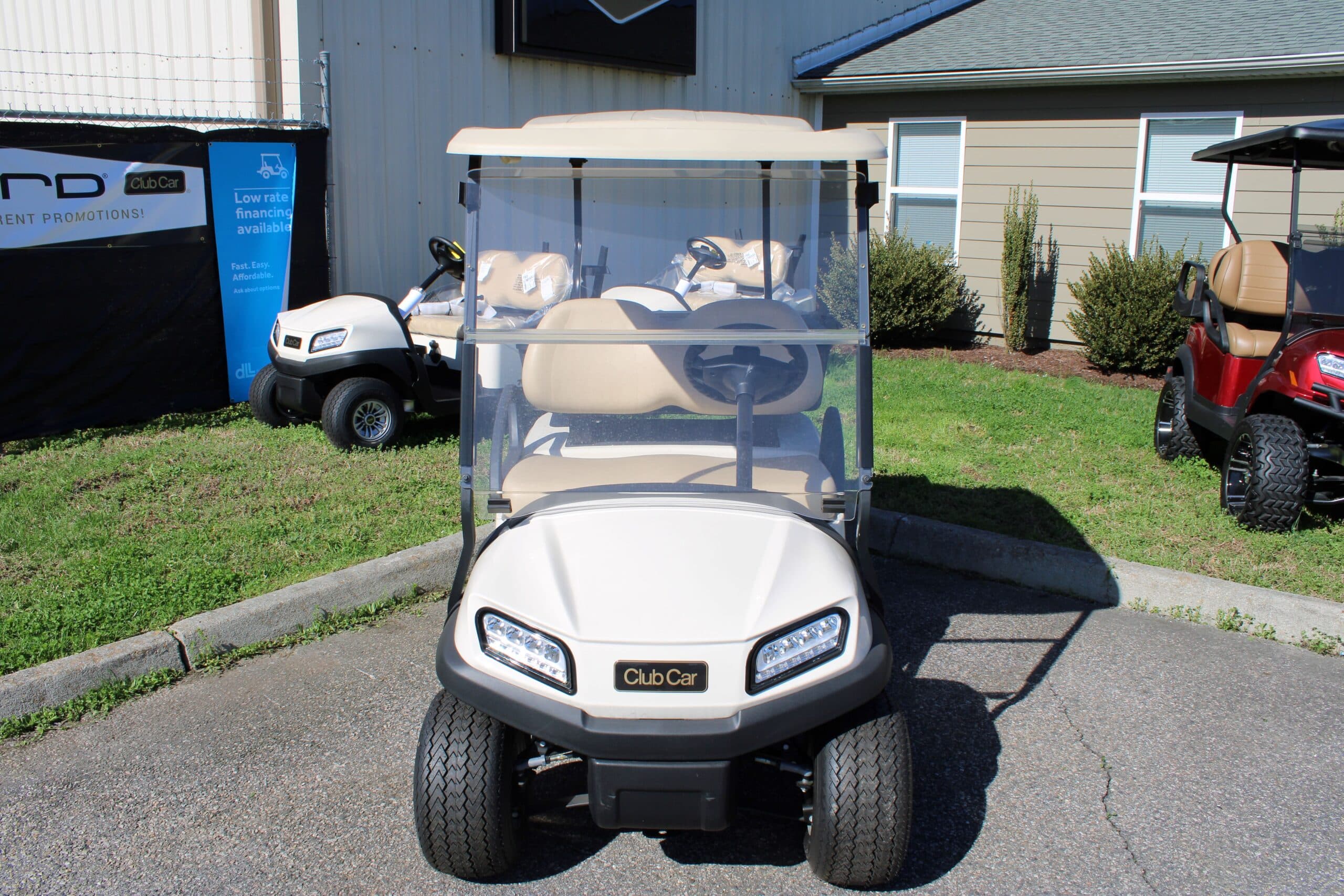 2024 Club Car Tempo 2+2 Electric Golf Cart — White — Versatile 4-Passenger Shuttle