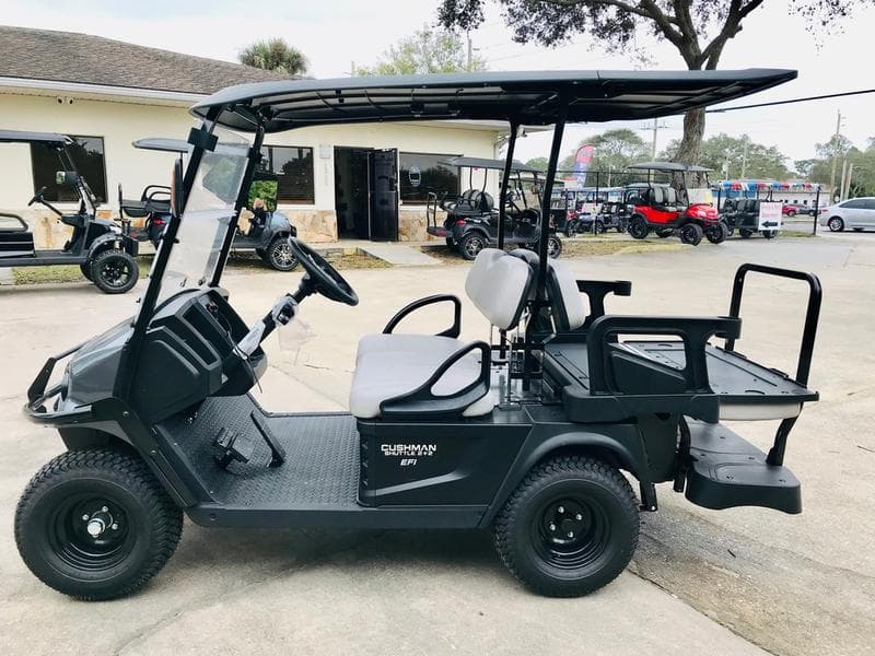 2024 Cushman Shuttle 2+2 Gas PTV — Metallic Charcoal — Unlimited Range 4-Passenger Sale — additional view