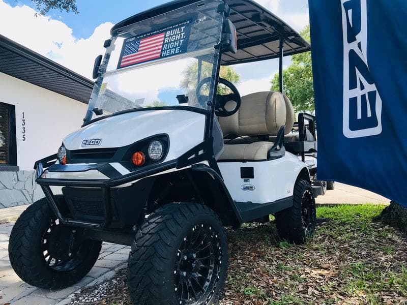 2024 E-Z-GO Express S4 ELiTE Lithium — Bright White Lifted PTV — Zero-Maintenance Power — additional view