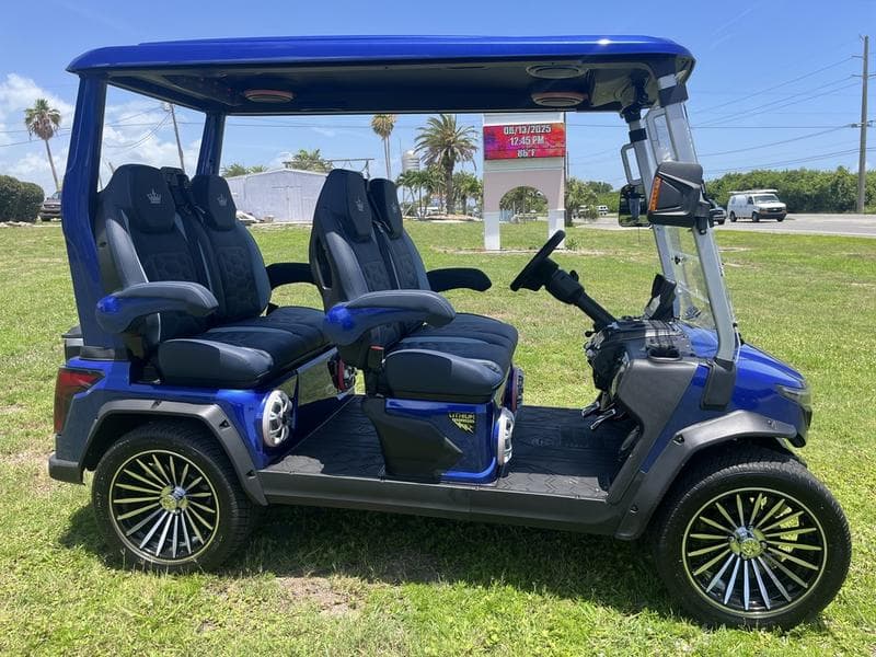 New Evolution 4 Seater Golf Cart, side view at Sequence Golf Carts South Africa