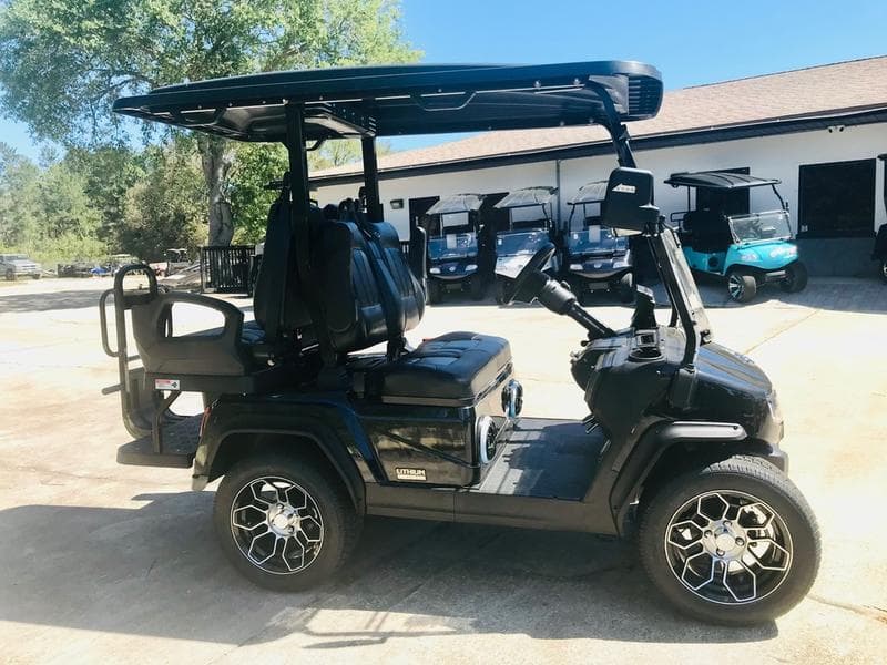 New Evolution 4 Seater Golf Cart, side view at Sequence Golf Carts South Africa