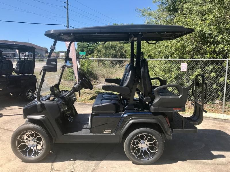 New Evolution 4 Seater Golf Cart, side view at Sequence Golf Carts South Africa