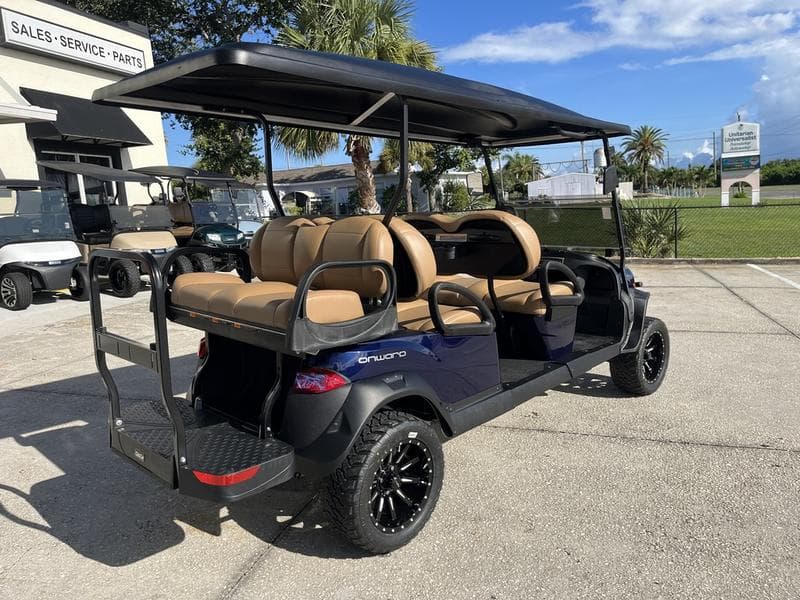2026 Club Car Onward Lifted 6-Passenger Gas PTV — Onyx Blue — Unlimited Family Fun — additional view